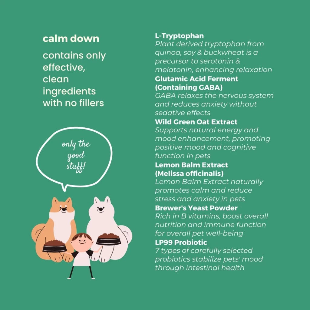 Tuck Kee Pets Calm Down Supplement